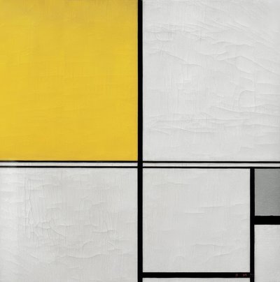 Composition with Double Line and Yellow and Gray by Piet Mondrian